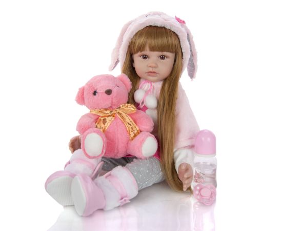 Fashion Real Cloth Body Baby Reborn Girl Doll 60 cm Lifelike Reborn Baby Dolls Toy Newborn Toddler Educational Gifts Dropship