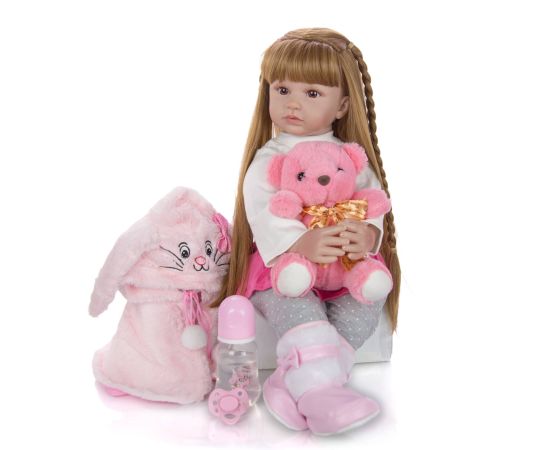 Fashion Real Cloth Body Baby Reborn Girl Doll 60 cm Lifelike Reborn Baby Dolls Toy Newborn Toddler Educational Gifts Dropship