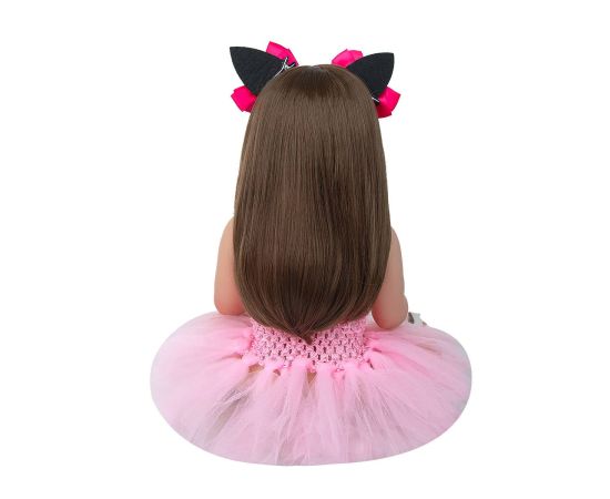 Hot Selling 55 cm Bebe Doll Reborn Toddler Girl Pink Princess Very Soft Full Body Silicone Beautiful Doll Real Touch Toy Gifts