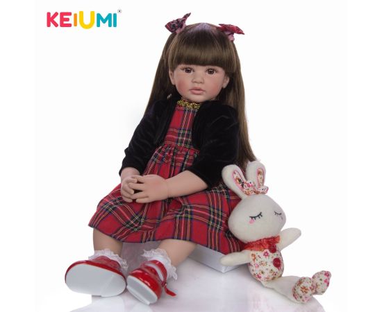 KEIUMI 24 Inch Reborn Dolls 60 cm Cloth Body Realistic Princess Girl Baby Doll For Sale Ethnic Doll Kid Birthday Xmas Gifts
