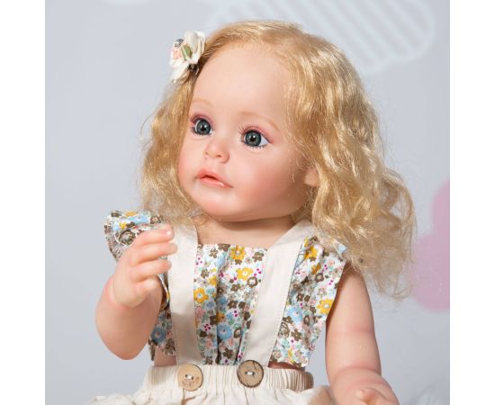 KEIUMI 55CM Full Silicone Body Doll Reborn Baby Waterproof Hand-detailed Painting Rooted Fiber Hair Princess Dolls For Girls