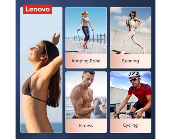 Lenovo LP75 TWS Sports Earphones Bluetooth 5.3 Wireless Headphones Waterproof HiFi Stereo Noise Reduction Earbuds with Mics