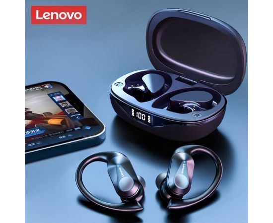 Lenovo LP75 TWS Sports Earphones Bluetooth 5.3 Wireless Headphones Waterproof HiFi Stereo Noise Reduction Earbuds with Mics