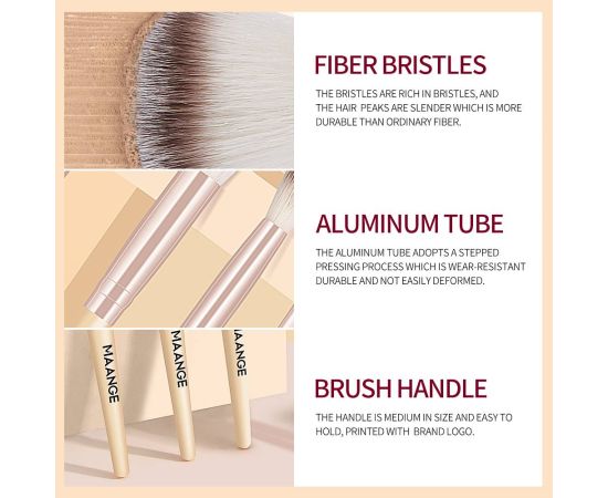 MAANGE 15/12Pcs Makeup Brushes Set Eye Shadow Powder Foundation Blush Blending Brushes Kits Beauty Make Up Cosmetic Tools