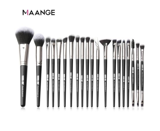 MAANGE Pro 12/18/20 PCS Makeup Brushes Set with Bag +1Pcs Sponge Beauty Powder Foundation Eyeshadow Make Up Brush Synthetic Wool