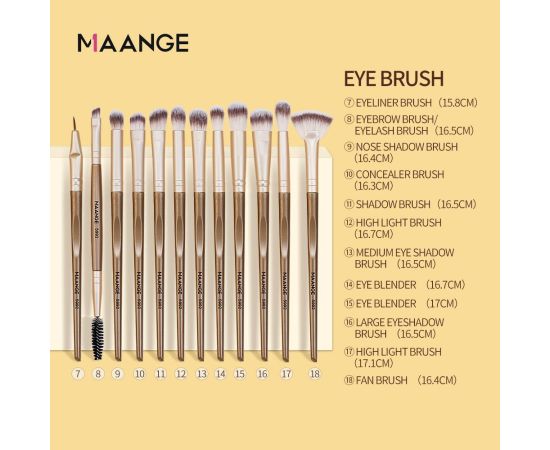 MAANGE Professional 11/18pcs Makeup Brushes Set Powder Foundation Eye Shadow Blush Blending Makeup Artist Tools Beauty Brushes