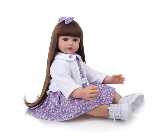 Super Doll With Long Hair 24 Inch Reborn Dolls 60 cm Cloth Body Realistic Princess Girl Baby Doll For Kid Birthday Xmas Gifts