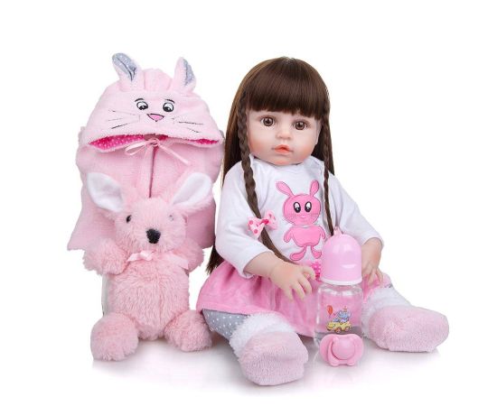 Wholesale KEIUMI bebe Reborn silicone Full Body 48 CM Realistic Princess Doll Baby Toys For Girl Children's Day Birthday Gifts