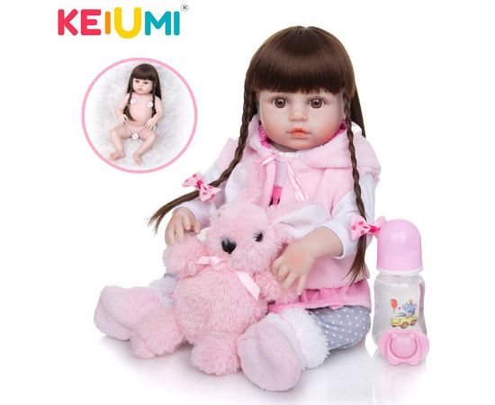 Wholesale KEIUMI bebe Reborn silicone Full Body 48 CM Realistic Princess Doll Baby Toys For Girl Children's Day Birthday Gifts