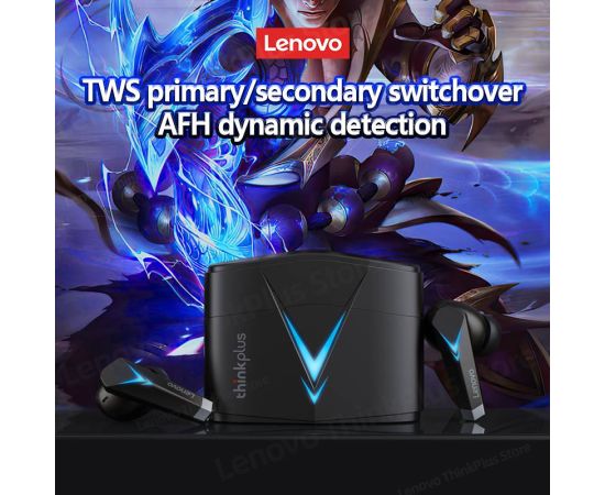 Original Lenovo LP6 5.0 Earphone Bluetooth Wireless Earbuds Low Latency Headphones HD Call Dual Mode Gaming Headset With Mic