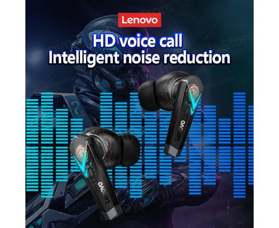 Original Lenovo LP6 5.0 Earphone Bluetooth Wireless Earbuds Low Latency Headphones HD Call Dual Mode Gaming Headset With Mic