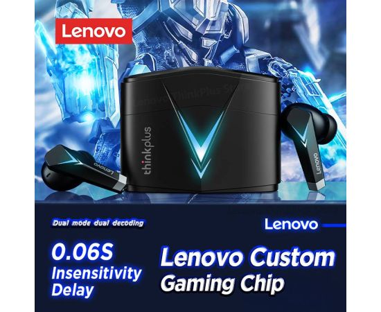 Original Lenovo LP6 5.0 Earphone Bluetooth Wireless Earbuds Low Latency Headphones HD Call Dual Mode Gaming Headset With Mic