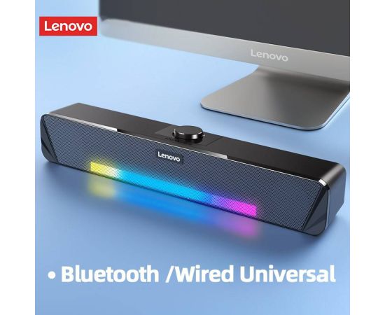 Original Lenovo TS33 Wired and Bluetooth 5.0 Speaker 360 Home Movie Surround Sound Bar Audio Speaker For Desk Computer Subwoofer