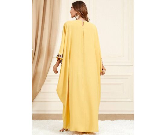 Summer Women Loose Dress Arab Jilbab Robe Muslim Abaya Islamic Turkey Moroccan Kaftan Gown Bat Sleeve Maxi Dresses