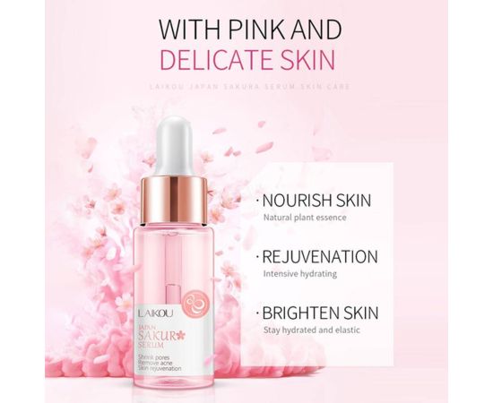 15ml Hyaluronic Acid Japan Peptide Serum Facial Whitening Relieve Essen VC Brighten Care Skin Moisturizing Face Hydration