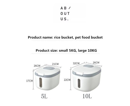 5KG Collection Nano-barrel Insect-proof and Moisture-proof Food Sealed Tank Kitchen Household Storage Pet Dog Food Barrel