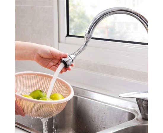 Kitchen Stainless Steel Faucet Shower Water Saver Lengthened 360 Degree Rotating Faucets Anti-splash Sprinkler Spray Extender