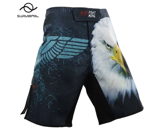 Men's Muay Thai Boxing Shorts Skeleton Skull Tiger Printing Wrestling Technical Performance Sanda Kickboxing Pants MMA Fightwear