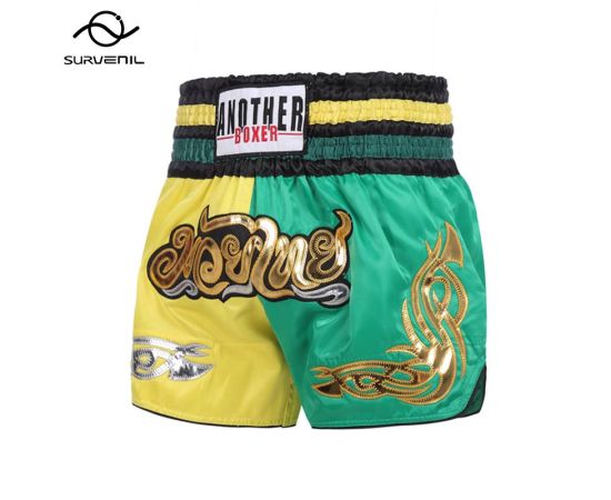 Muay Thai Shorts Embroidery Boxing Shorts Womens Mens Kids Fight Kickboxing Pants Gym Sports Grappling MMA Martial Arts Clothing