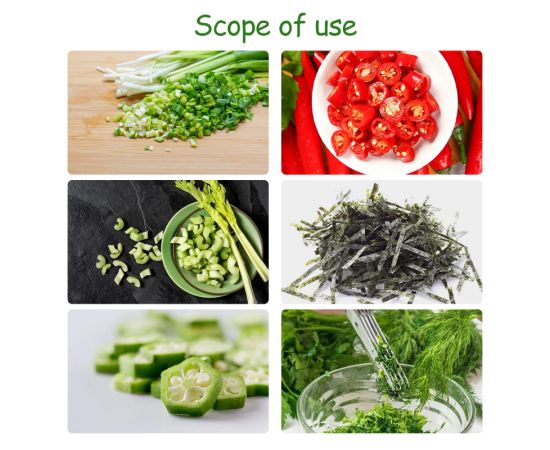 Multifunctional Multi Layers Green Onion Scissors Stainless Steel Knife Onion Cutter Cutting Herb Seaweed Spice Kitchen Tools