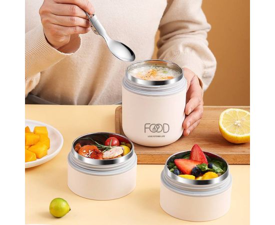 Stainless Steel Vacuum Insulated Lunch Bag Insulated Lunch Bag Food Warmer Cup Thermal Soup Cups Bento Containers Lunch Bag